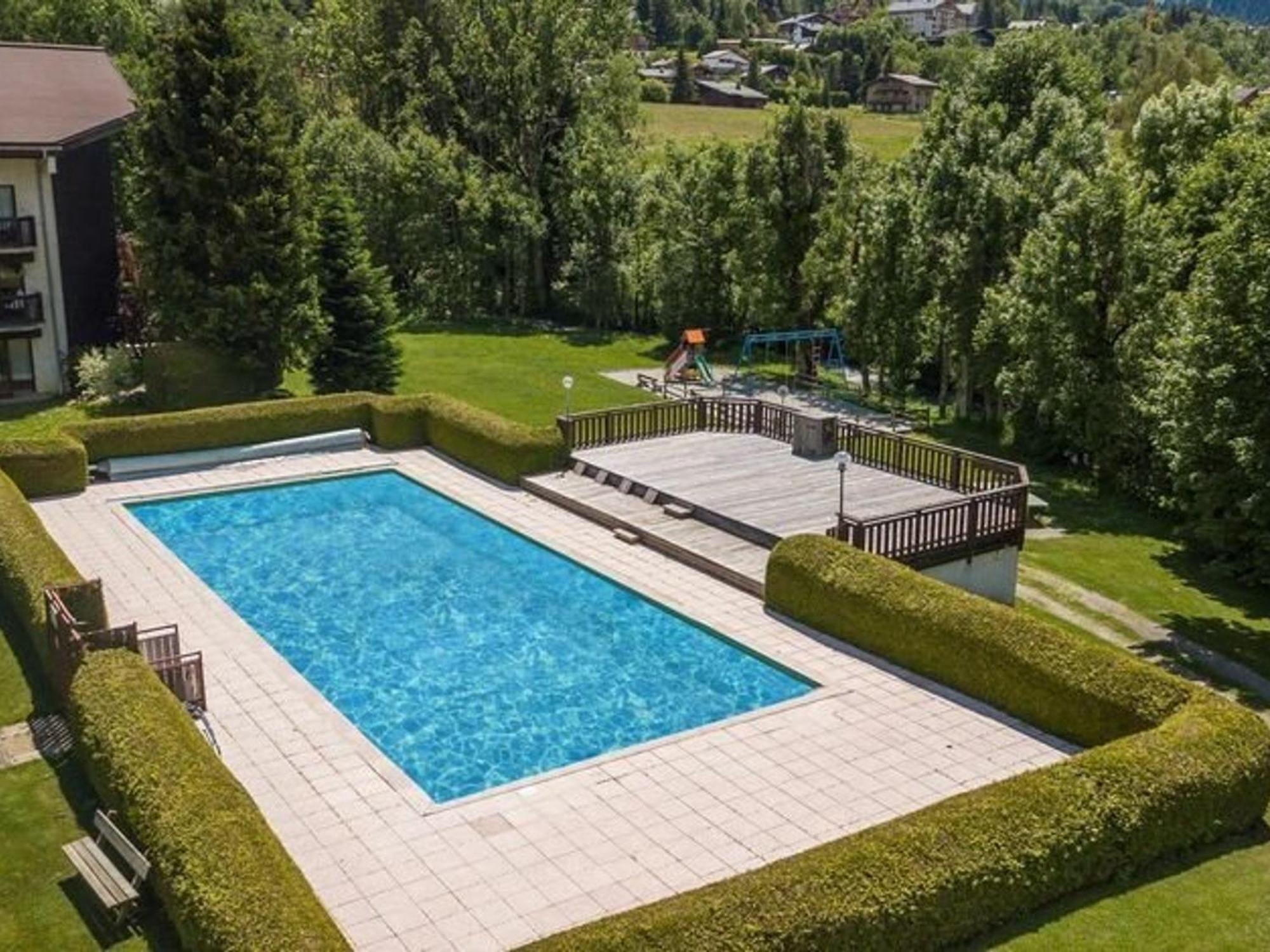 Studio Avec Piscine Chauffee, Tennis & Balcon - 4 Couchages A Megeve - Fr-1-597-14 Exterior foto